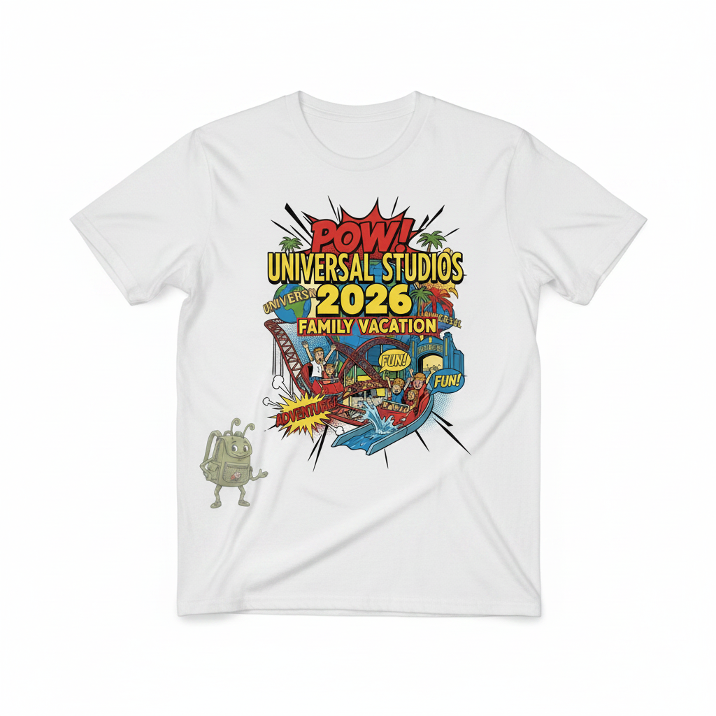 Customized Universal Studios Vacation Shirts (Comic)